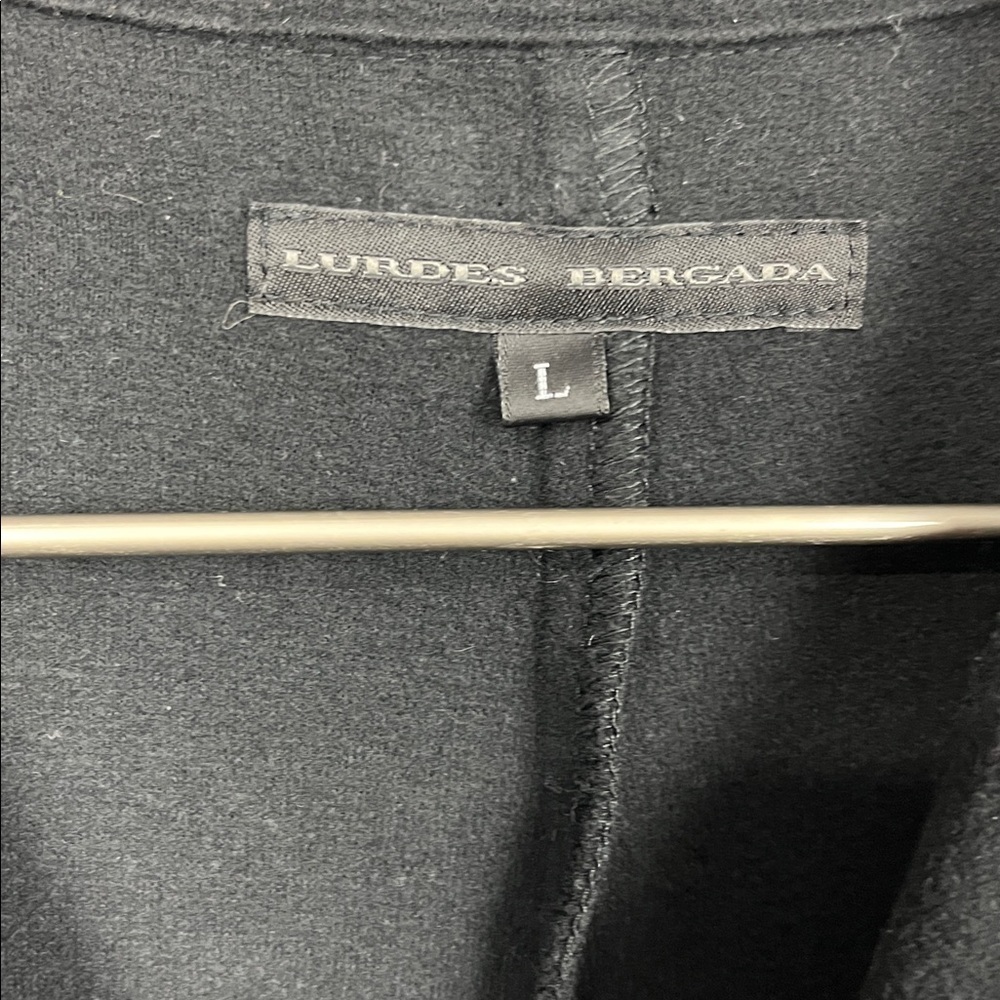 Lurdes Bergada (Made in Spain) Womens Jacket L Black Dble Button Front Pockets - Picture 2 of 14